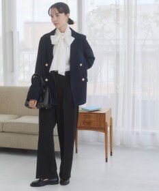 WEGO 【ANGIE VINTAGE/S/Mサイズ展開 / オケージョン対応 / セレモニー対応】ゴールドボタン テーラードジャケット / 金ボタン ダブル ブレザー