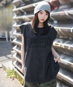 WEGO 【ユニセックス着用ITEM】ブリーチダメージアップリケノースリーブ