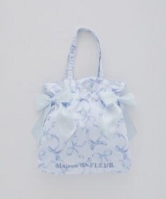 Maison de FLEUR リボン柄ダブルリボントートバッグ