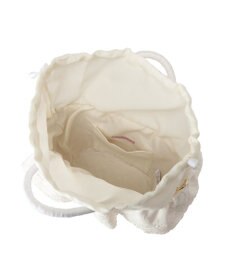 Maison de FLEUR 【2Way】レースフリルメイズ2Wayカゴバッグ