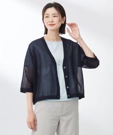 J.PRESS LADIES S 【WEB限定カラーあり・洗える】SHEER LIGHT KNIT Vネック カーディガン