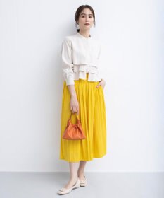 組曲 【WEB限定カラーあり】リヨセルシャーティング ティアードブラウス