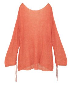 YECCA VECCA 袖シャーリングシアーニット