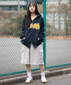 WEGO 【ユニセックス着用ITEM/SMLサイズ展開】グラフィックZIPパーカー