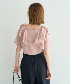 YECCA VECCA リボンスリーブブラウス