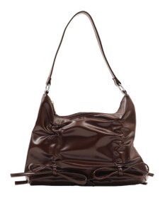 WEGO ギャザーリボンハーフムーンバッグ