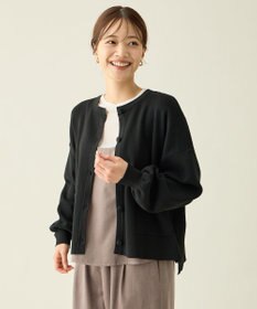 ANY スウェットライクニットカーディガン