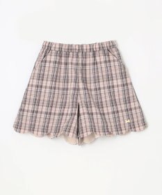 ANY KIDS 裾 スカラップ チェック パンツ