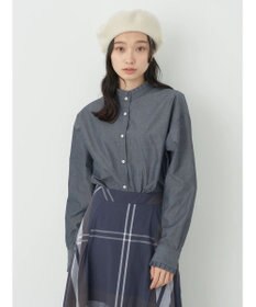 earth music&ecology スタンドフリルシャツ