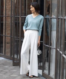 ICB 【WEB限定カラーあり・洗える】シンセティックハイゲージ Vネックプルオーバー