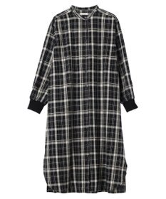 CRAFT STANDARD BOUTIQUE 先染めチェック（小）バンドカラー袖ＲＩＢ　ＯＰ