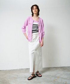 GRACE CONTINENTAL 配色ニットカーディガン