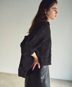 GRACE CONTINENTAL バックタックレースシャツ