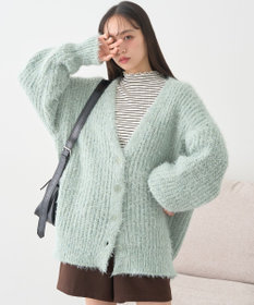 earth music&ecology 【予約】カラーミックスシャギーカーディガン