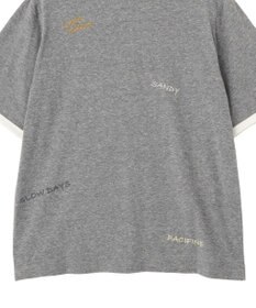AMERICAN HOLIC ランダムロゴ刺繍リンガーTシャツ