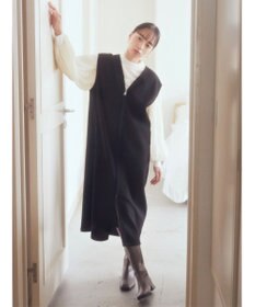 earth music&ecology 圧縮ニットＺＩＰジャンスカ