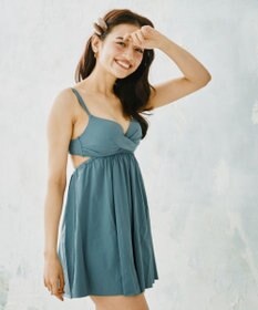 San-ai Resort（三愛水着楽園） 【WEB限定商品】【UPF50＋】ワコール共同開発ノンワイヤーなのにぷっくり美胸を作る【ダブルアップ】　ノンワイヤーAライン水着 M1 M2 L1　　【San-ai Resort（サンアイリゾート）】