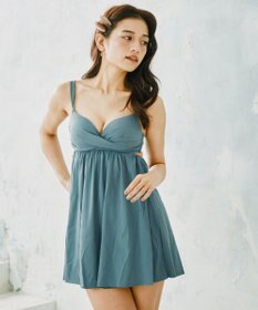 San-ai Resort（三愛水着楽園） 【WEB限定商品】【UPF50＋】ワコール共同開発ノンワイヤーなのにぷっくり美胸を作る【ダブルアップ】　ノンワイヤーAライン水着 M1 M2 L1　　【San-ai Resort（サンアイリゾート）】