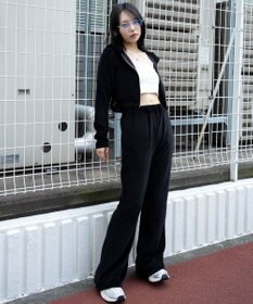 WEGO ベロアショートZIPパーカー