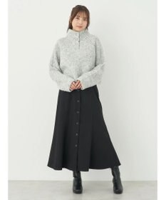 earth music&ecology フロントボタンスカート