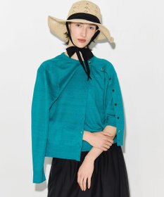 23区 【先行予約/見上愛さん着用】ピュアリネンハイゲージ カーディガン