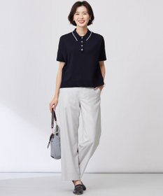 J.PRESS LADIES 【洗える】DRY COTTON ニットポロ