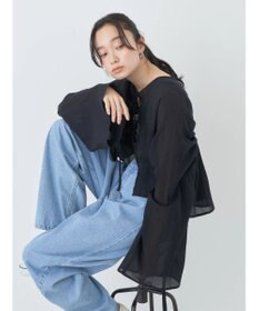 earth music&ecology ワッシャードロスト羽織りシャツ