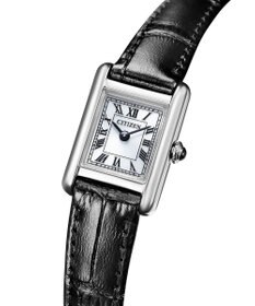 CITIZEN 【電池交換不要】ヴィンテージ調の小ぶりなスクウェアウオッチ EG2790-12A