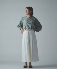 muuc 【手刺繍のような刺繍が美しい】ハイドランジア ブラウス