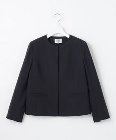 J.PRESS LADIES S ライトツイードストレッチ ノーカラー ジャケット