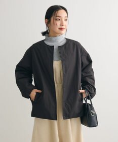 Green Parks シームレスライト中わたノーカラーブルゾン