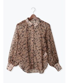 Te chichi シアーフラワーボリュームスリーブブラウス