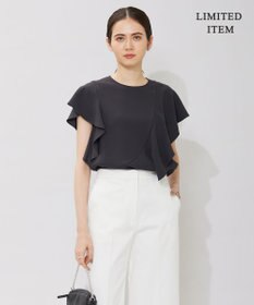 ICB 【WEB限定・洗える】BackSatinGeorgette ラッフルブラウス