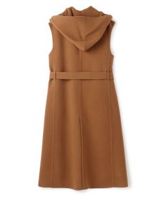 BEIGE， LEMOORE / ウールリバーフード付きロングジレ