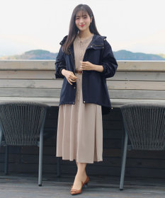 Tiaclasse L 襟フリルリボンワンピース