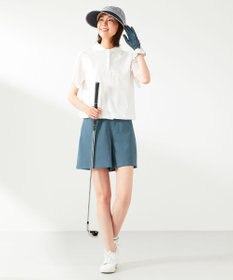 23区GOLF 【23Fondation/WOMEN】シアー袖 ニットポロ