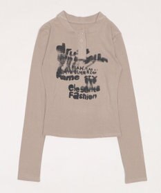 WEGO ヘンリーネックロゴトップ