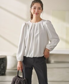 組曲 L 【WEB限定】ジョーゼットシフォン パフスリーブブラウス