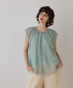 GRACE CONTINENTAL チュールタックノースリーブ