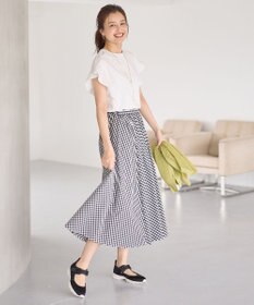 ANY 異素材コンビフリルスリーブプルオーバー