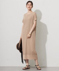 自由区 S 【ワコールコラボ】【カタログ掲載・洗える】レーシーニット ドレス