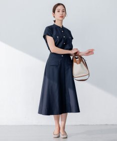 組曲 【洗える・涼感】シアーボイルバンドカラー ブラウス