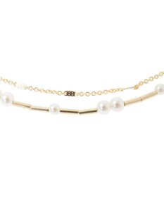 Green Parks ｅｖｅｒｙ　ｗａｌｋ．２連パールパイプネックレス