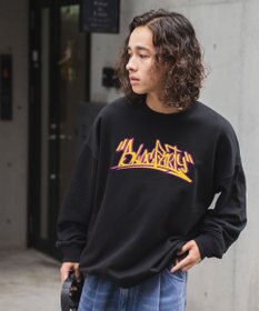 WEGO ヘビーウエイト刺繍グラフィックプルオーバー