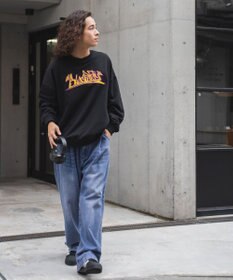 WEGO ヘビーウエイト刺繍グラフィックプルオーバー