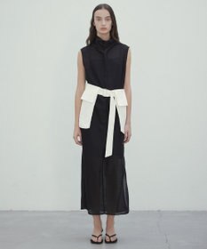 BEIGE， 【洗える】BERNARD / リネンワイドポケット付きラップベルト