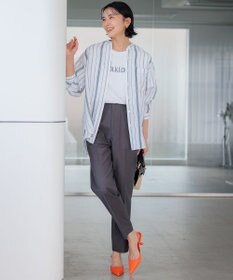 23区 S 【洗える】LIBECO バンドカラー シャツ