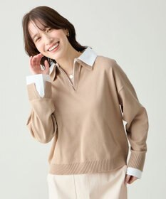 ANY ファブリックコンビスキッパーニット