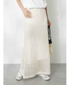 CRAFT STANDARD BOUTIQUE 配色メッシュニットスカート