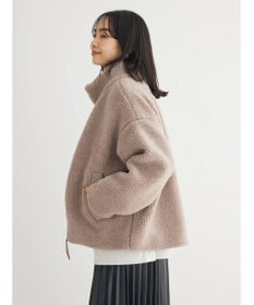 Green Parks スタンドカラーボアブルゾン